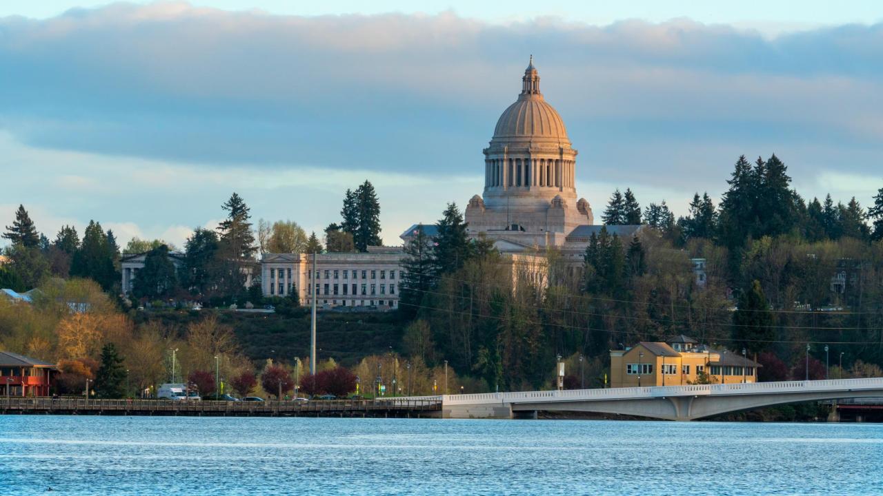 A view of the Washington State Capitol