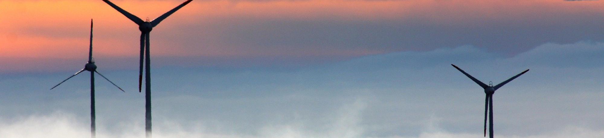 Wind turbines and fog